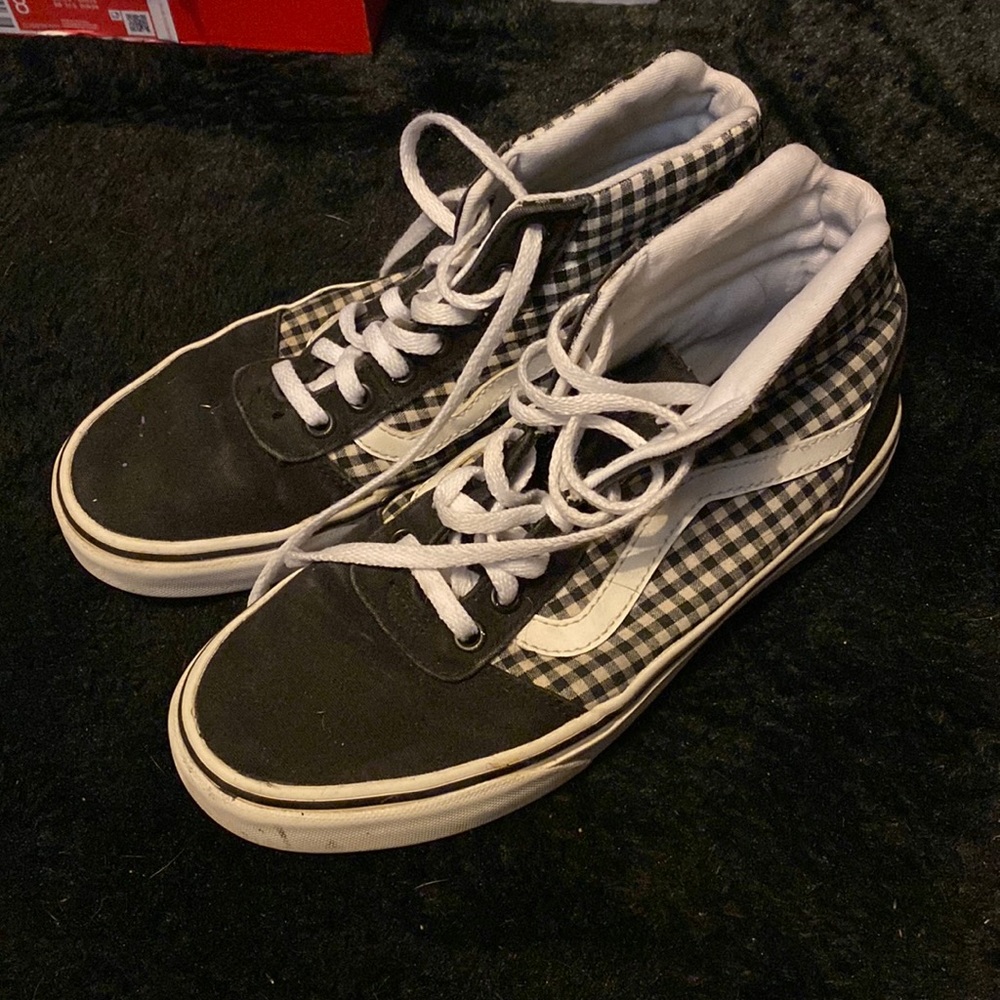 Buffalo Plaid High Top Vans